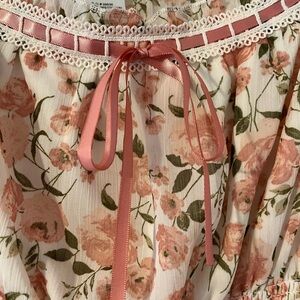 ALTAR’D STATE Pink Cream Floral Dress